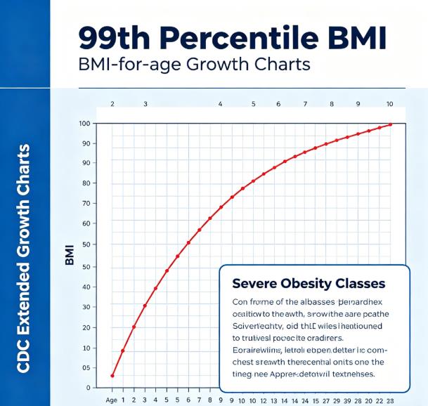 99th Percentile BMI for Children and Teens: CDC Extended Growth Charts and Severe Obesity Metabolic Risk Guide