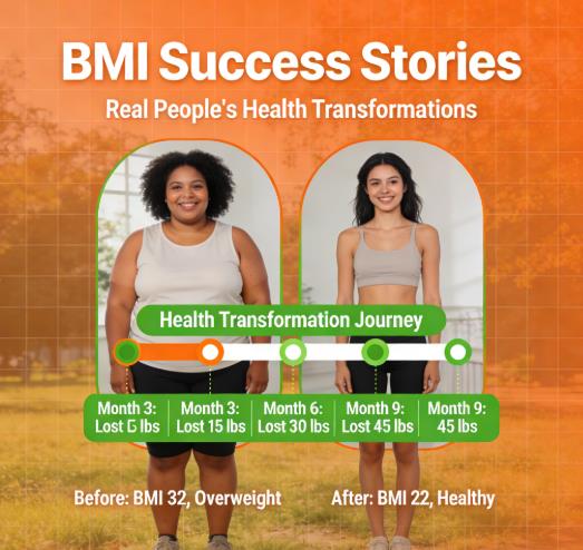 BMI Success Stories: Real People's Health Transformation and Progress Journey BMI Success Stories: Real People's Health Transformation and Progress Journey