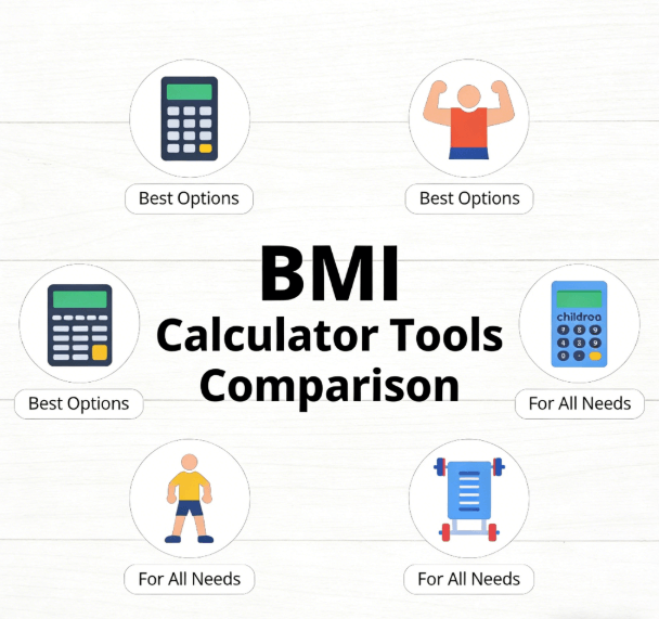 bmi calculator tools comparison best options - free, ideal and specialized bmi calculators for all health needs