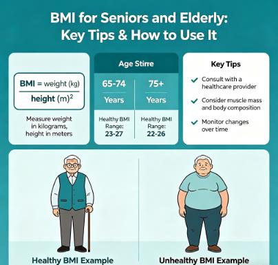BMI for Seniors and Elderly – Age-Adjusted Healthy BMI Range and Calculation