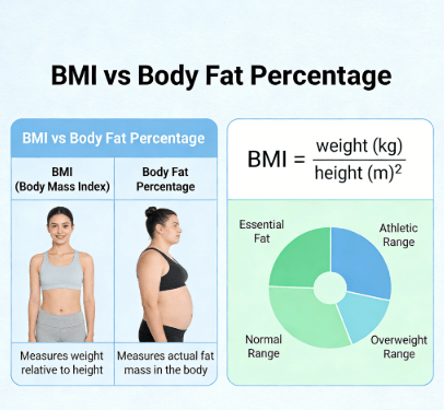 bmi vs body fat percentage comparison with key differences and health usage