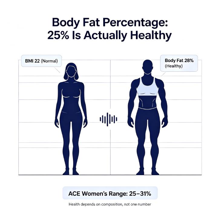 Body Fat Percentage: 25% Is Actually Healthy