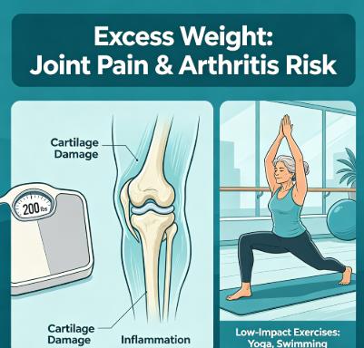Link between excess weight, joint pain and chronic arthritis risk with CDC and WHO health insights Link between excess weight, joint pain and chronic arthritis risk with CDC and WHO health insights