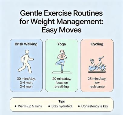 Gentle exercise routines for weight management low impact fitness guide