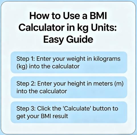 How to use a BMI calculator in kg units simple health guide