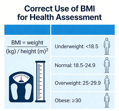 how to use BMI correctly for health assessment infographic - BMI proper use guide, body composition pairing, tailored BMI calculator tips for accurate health evaluation