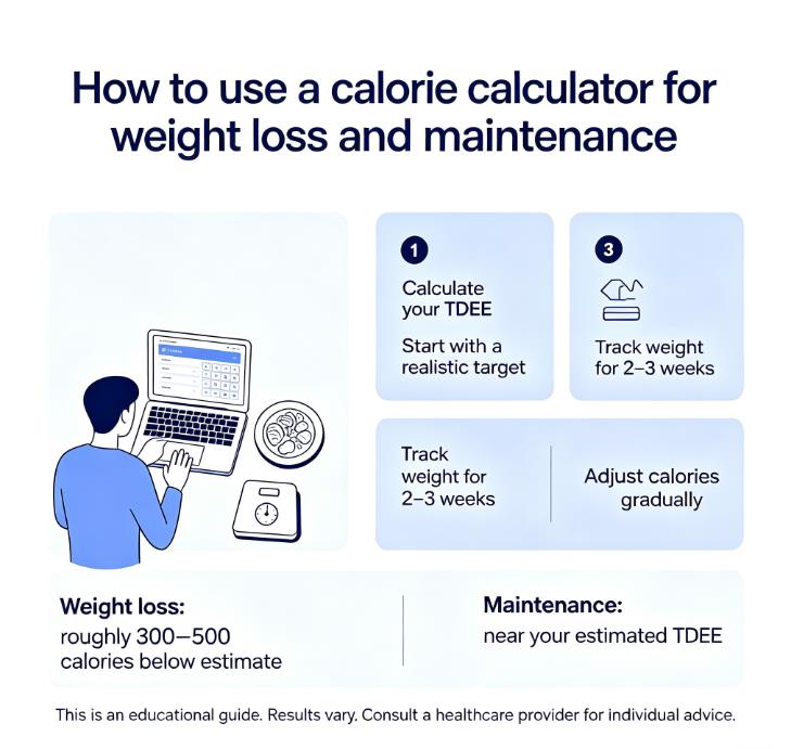 How to use a calorie calculator for weight loss and maintenance