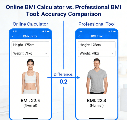 Online BMI Calculator vs Professional Tools Accuracy Comparison