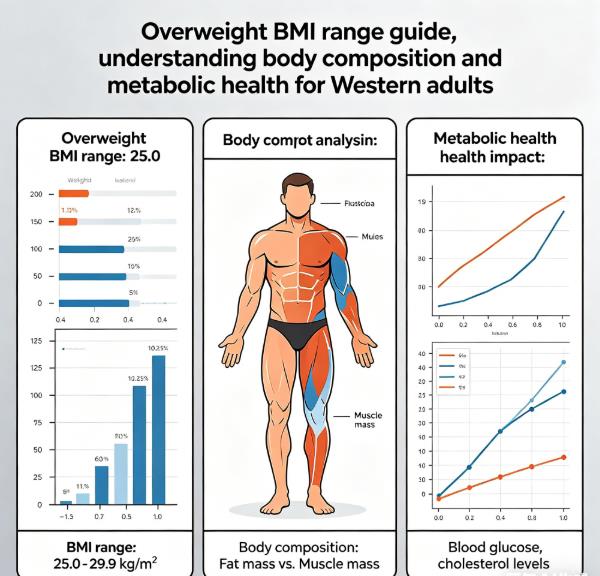 Overweight BMI range guide, understanding body composition and metabolic health for Western adults