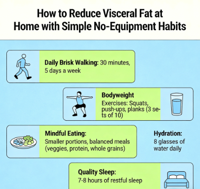 How to reduce visceral fat at home simple no-equipment habits to improve body composition How to reduce visceral fat at home simple no-equipment habits to improve body composition